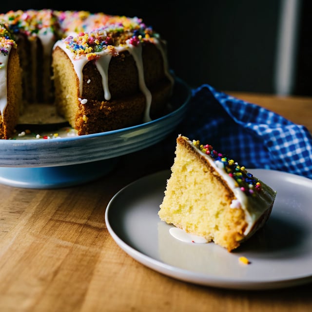 Homemade Funfetti Yellow Birthday Cake