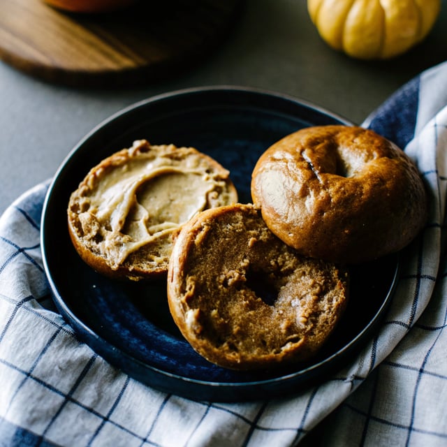 Homemade Pumpkin Spice Bagels with Whipped Cinnamon Honey Butter {a step-by-step recipe}