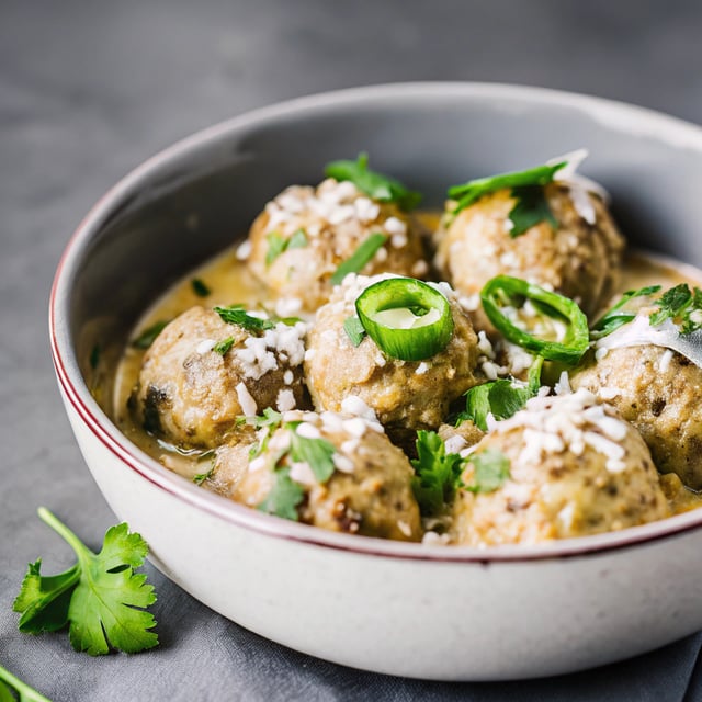 Jalapeño Coconut Curry Chicken Meatball Bowls
