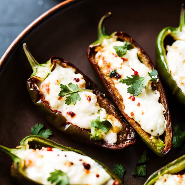 Jalapeño-Goat Cheese Grilled Stuffed Mini Peppers