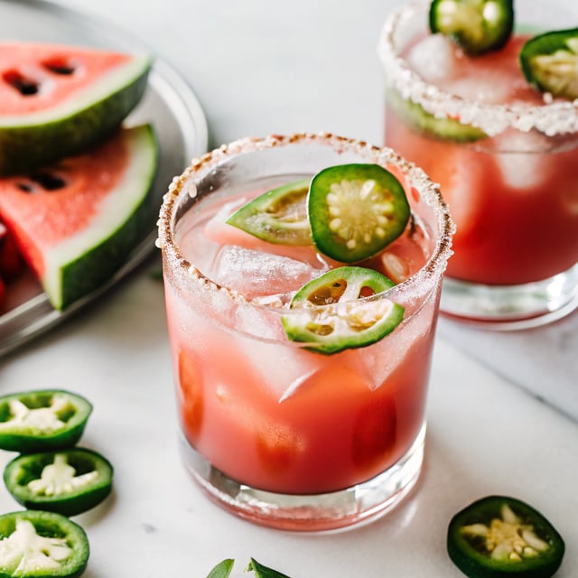 Jalapeño Watermelon Margaritas