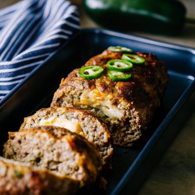 Jalapeno-Cheddar Stuffed Enchilada Turkey Meatloaf