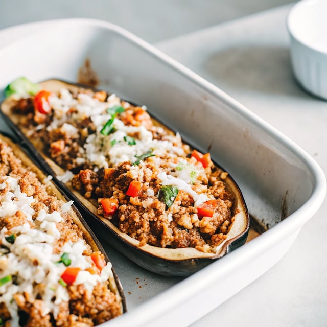 Julie’s Stuffed Eggplant Boats