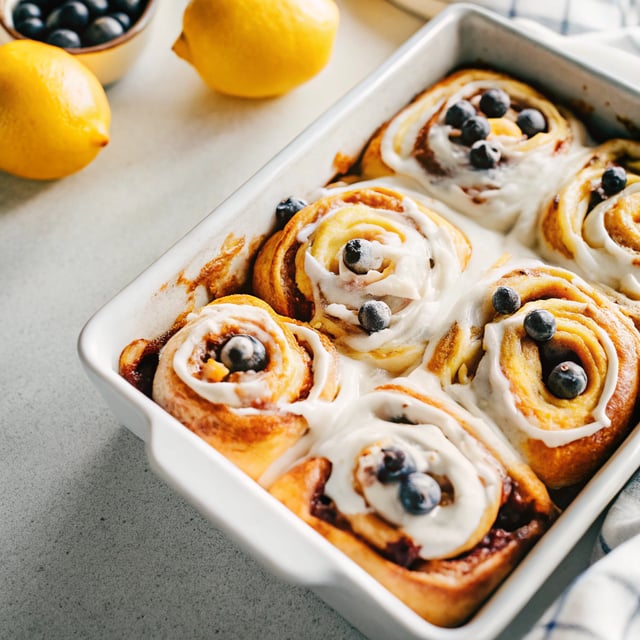 Lemon Lover’s Lemon Blueberry Sweet Rolls
