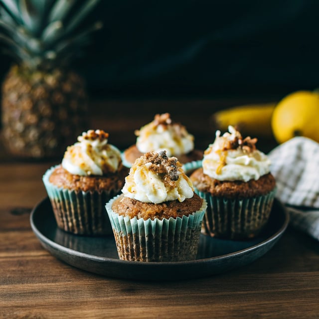 Lightened up Hummingbird Cupcakes with Toasted Coconut Cream Cheese Frosting