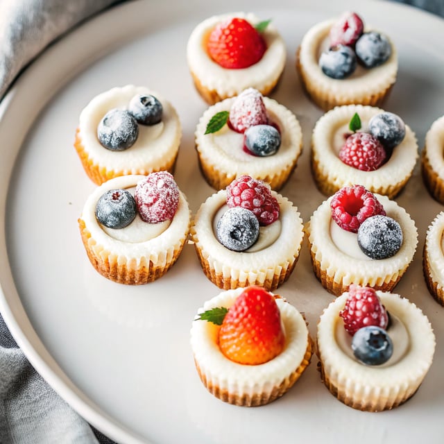 Lightened Up Mini No Bake Cheesecakes