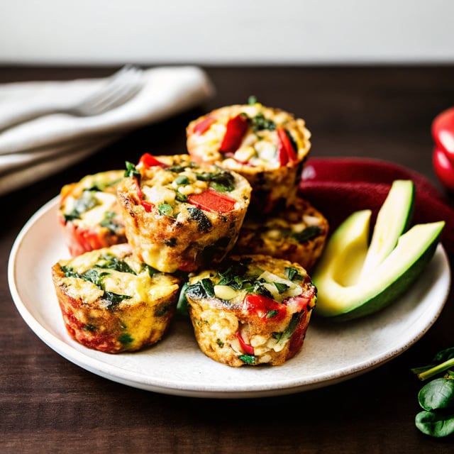 Loaded Veggie Avocado Quinoa Frittatas
