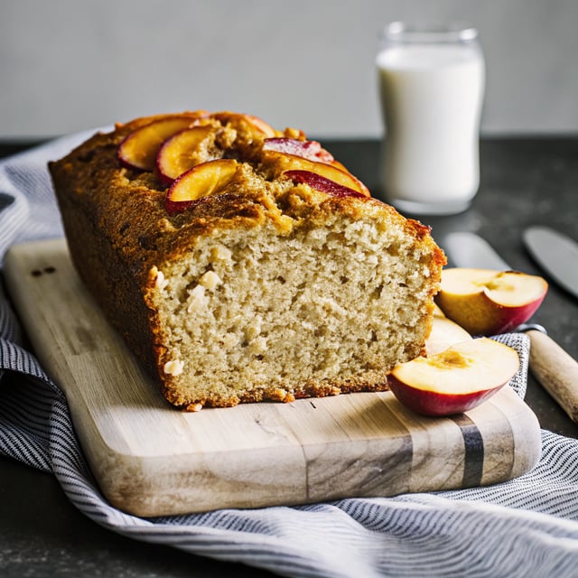 Low-Fat Cinnamon Peach Banana Bread
