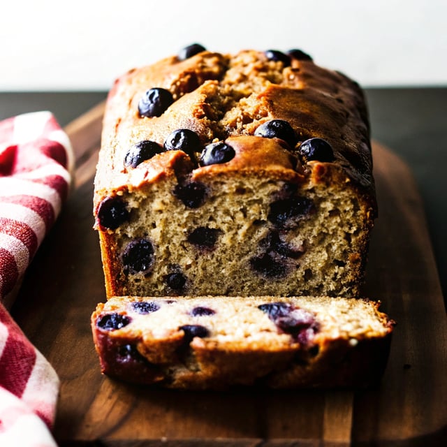 Low-Fat Oatmeal Blueberry Banana Bread
