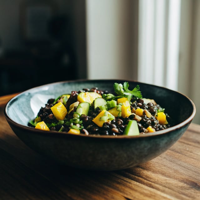 Mango & Avocado Black Rice Salad with Cilantro-Lime Vinaigrette