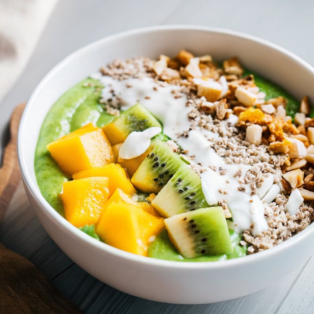 Mango Kiwi Avocado Green Smoothie {vegan, gluten free}