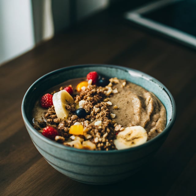 Mocha Banana Protein Smoothie Bowl