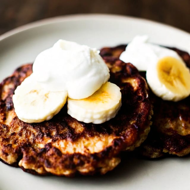 Oatmeal Cottage Cheese Banana Pancakes {high in protein, gluten-free}