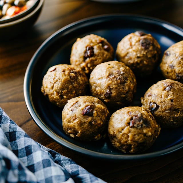 Oatmeal Peanut Butter Cookie Energy Bites with Chia + Cacao Nibs