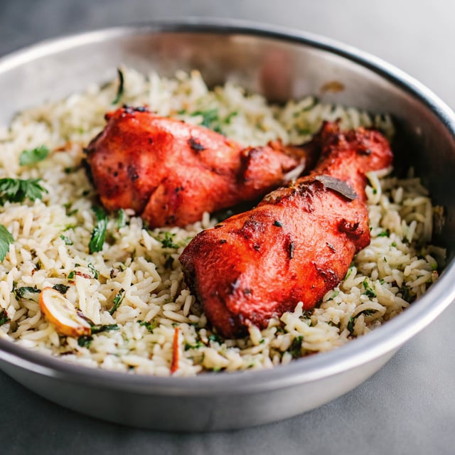 One Pan Tandoori Chicken with Spiced Coconut Rice