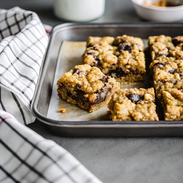 Ooey-Gooey Salted Peanut Butter Oatmeal Cookie Bars