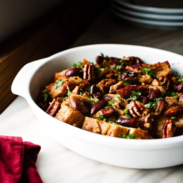 Parmesan Bacon Sourdough Mushroom Stuffing