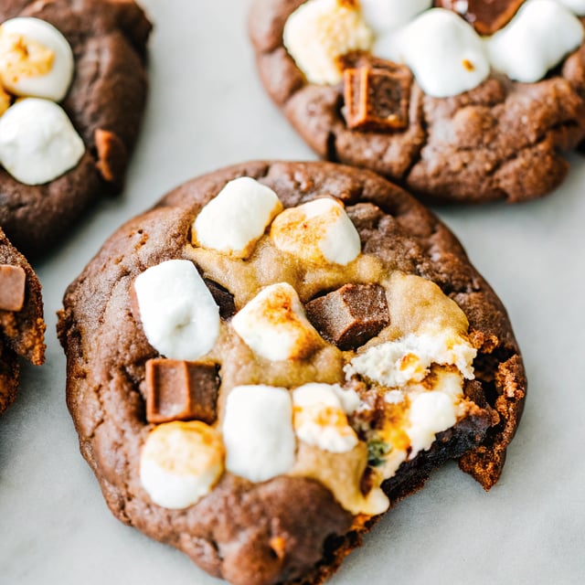 Peanut Butter Cup S'mores Chocolate Cookies