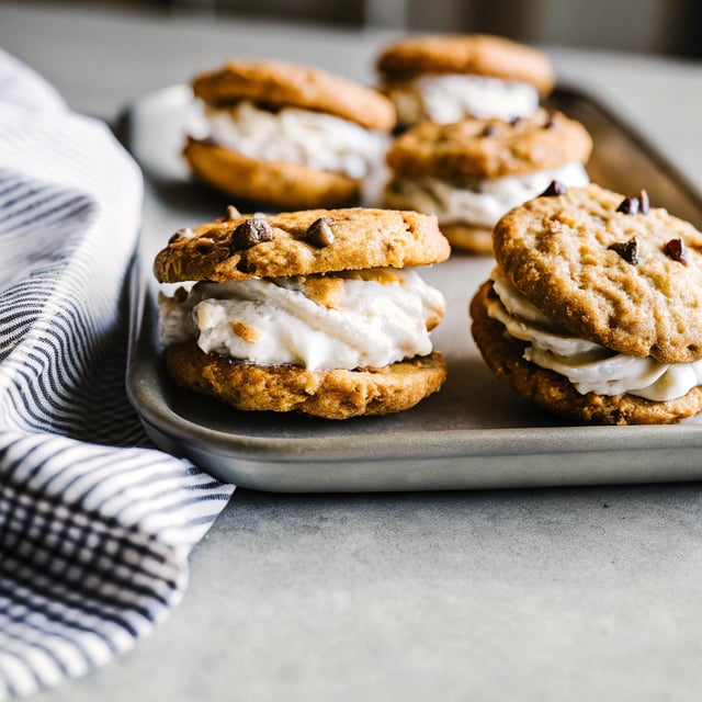 Peanut Butter Oatmeal Cream Pies with Fluffy Peanut Butter Filling