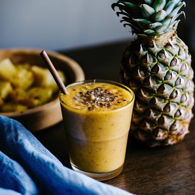 Pineapple Ginger Tummy Soothing Smoothie