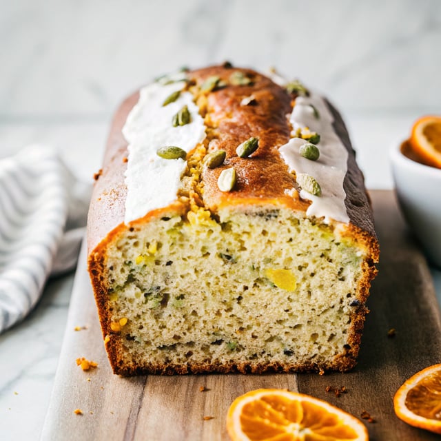 Pistachio Poppy Seed Orange Yogurt Bread