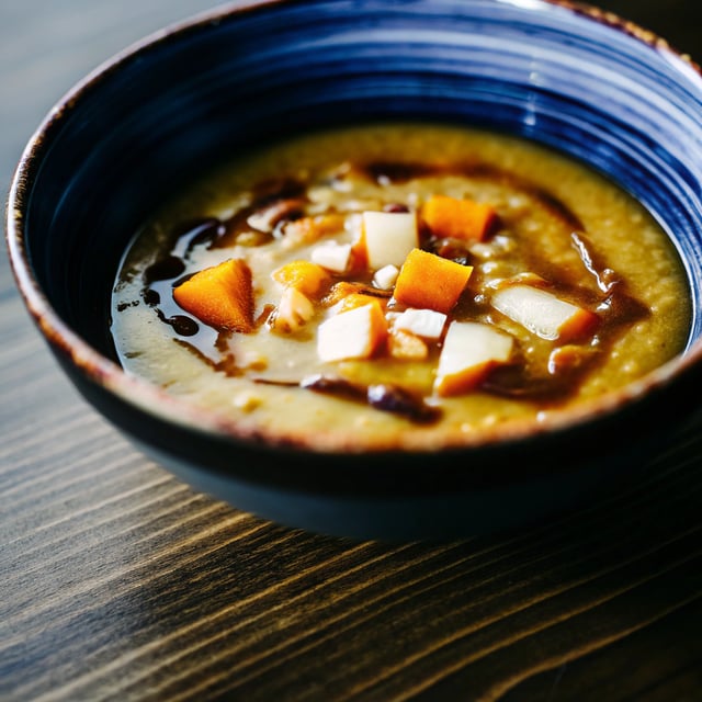 Roasted Butternut Squash + Apple Soup with Maple