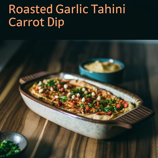 Roasted Garlic Tahini Carrot Dip