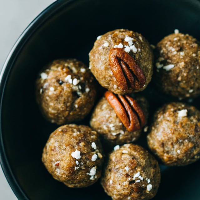Salted Maple Pecan Pie Energy Bites