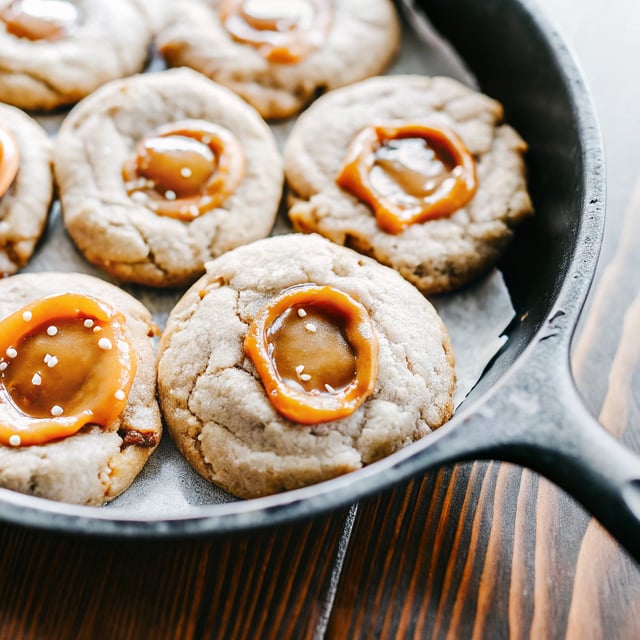 Salted Tahini Butterscotch Cookie Skillet