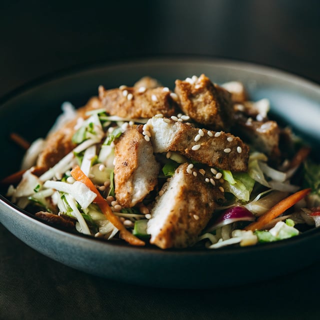 Sesame Chicken Cabbage Crunch Salad