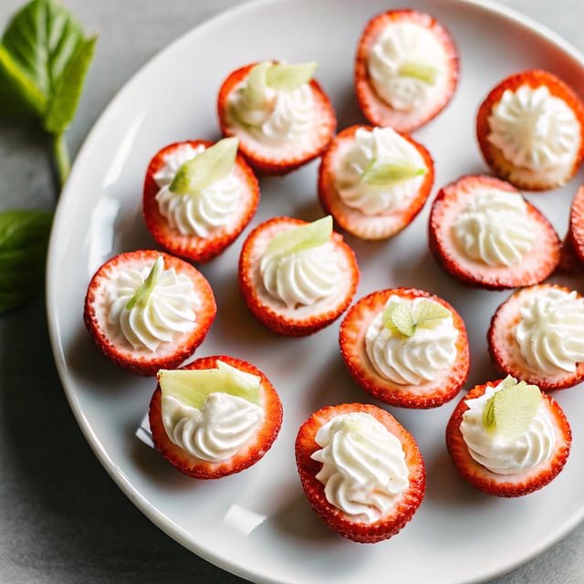 Skinny Key Lime Cheesecake Stuffed Strawberries