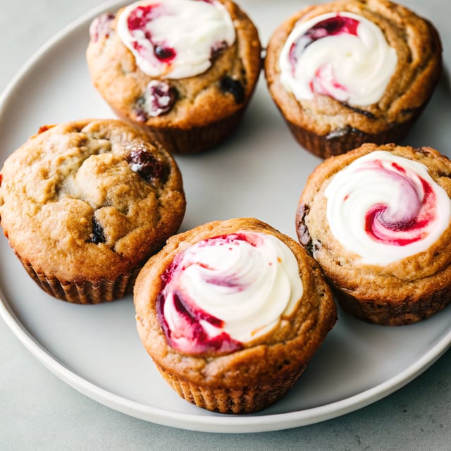 Skinny Whole Wheat Raspberry Chocolate Chip Cream Cheese Muffins