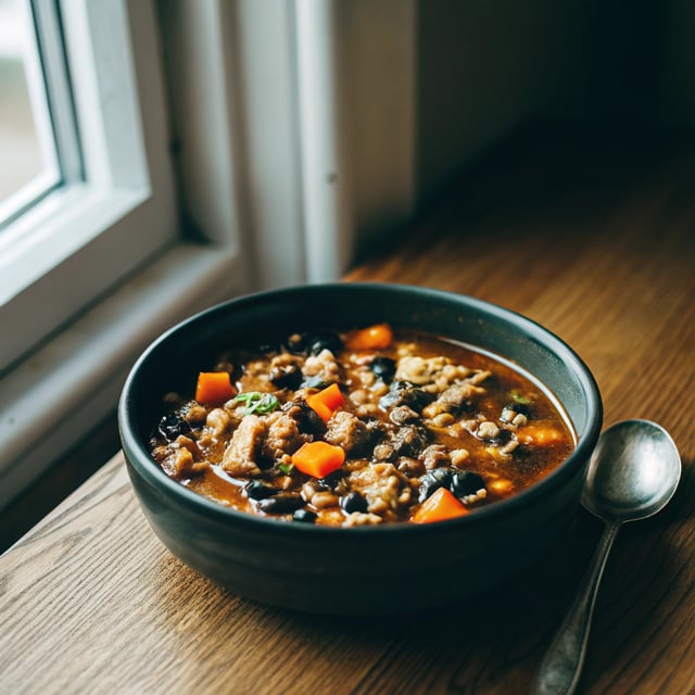 Slow Cooker Black Bean Pumpkin Turkey Chili