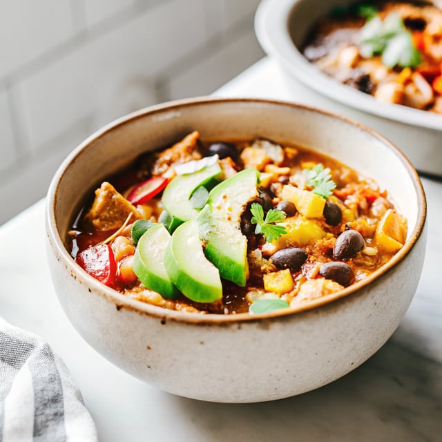 Slow Cooker Black Bean, Quinoa & Chicken Tortilla Soup