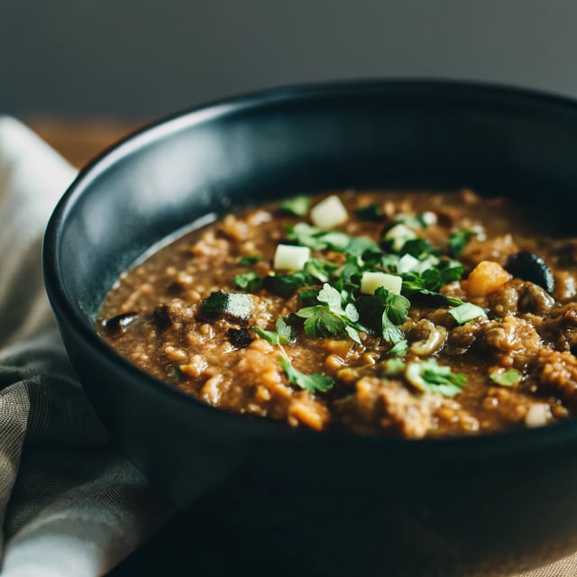 Slow Cooker Black Bean Quinoa Pumpkin Chicken Chili