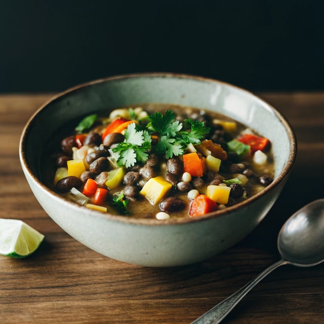 Slow Cooker Caribbean Black Bean Soup