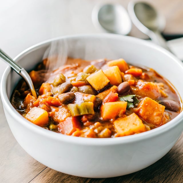 Spicy Sweet Potato & Bean Chili