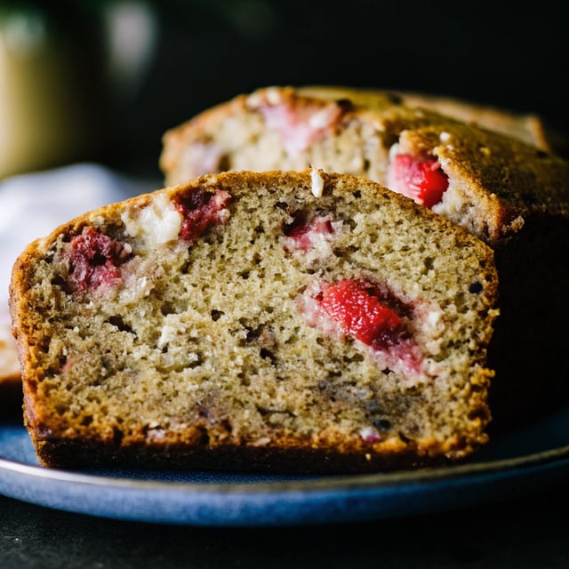 Strawberry Coconut Chia Seed Banana Bread