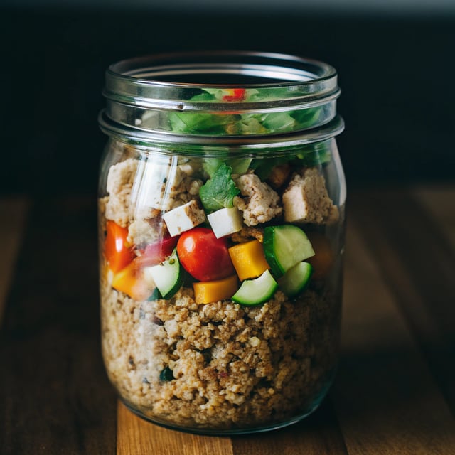 Thai-Inspired Chicken Quinoa Salad in a Jar
