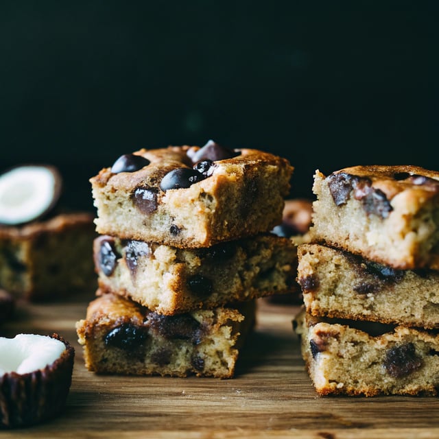 The Best Coconut Flour Chocolate Chunk Bars (paleo, gluten free)