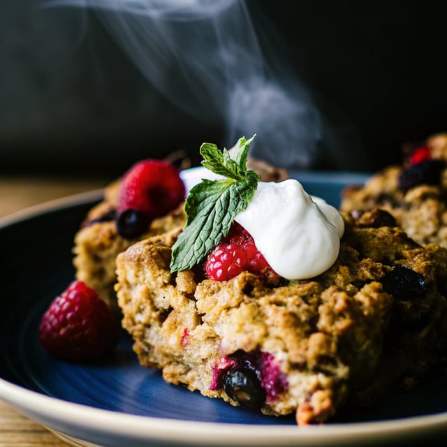 Triple Berries & Cream Baked Oatmeal
