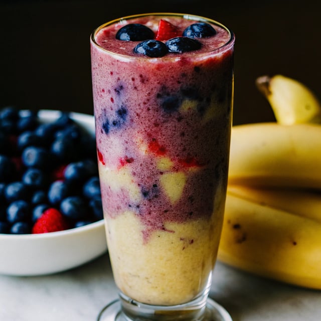 Triple Berry Banana Watermelon Smoothie