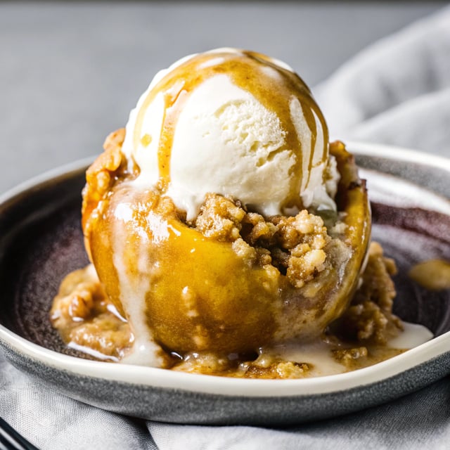 Vanilla Coconut Milk Caramel Apple Crisp For Two