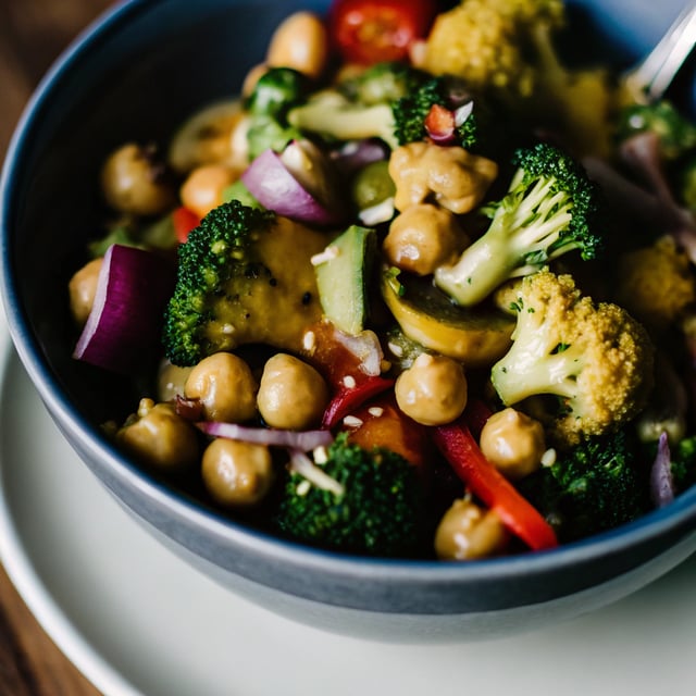 Vegan Curried Broccoli Chickpea Salad