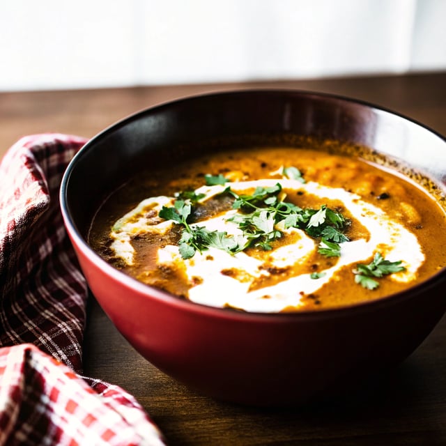 Vegan Curried Pumpkin Lentil Soup