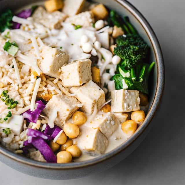 Vegan Macadamia Coconut Tofu Bowls
