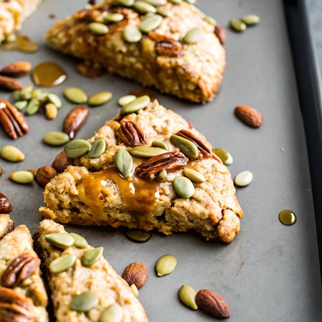 Vegan Maple Pecan Pumpkin Oatmeal Scones
