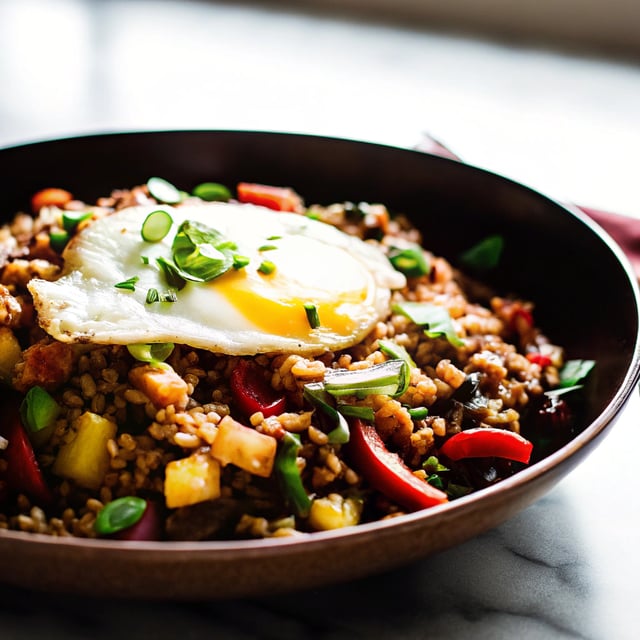 Vegetarian Thai-Inspired Pineapple Forbidden Fried Rice