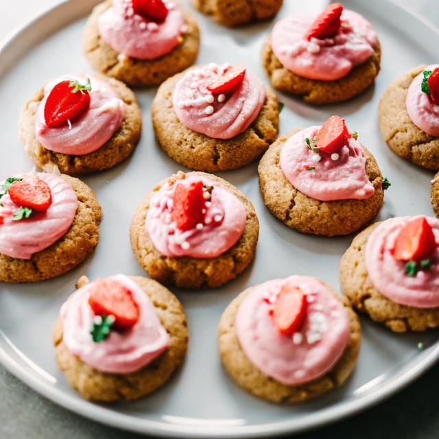 Whole Wheat Coconut Oil Sugar Cookies with Natural Strawberry Icing