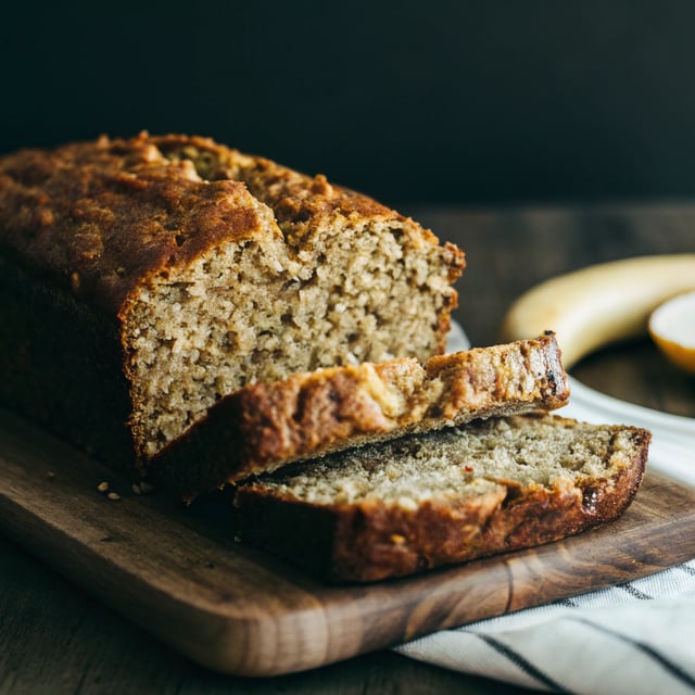 Whole Wheat Oatmeal Applesauce Banana Bread {healthy + vegan-friendly}